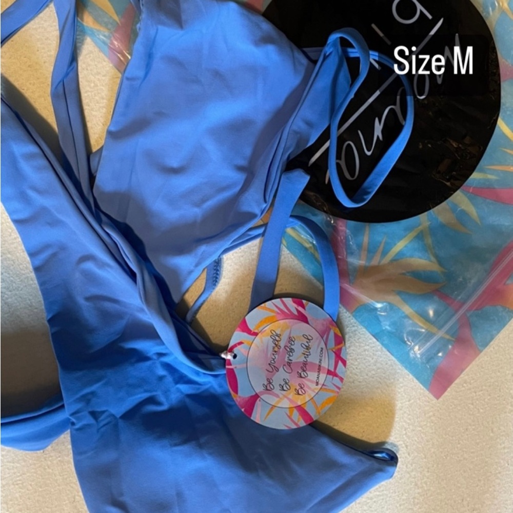 Moana wrap around top blue